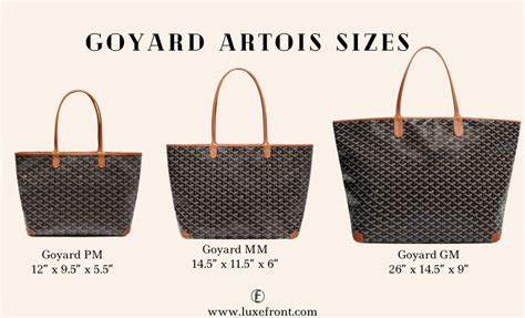 goyard artois pm measurements|goyard artois vs st louis.